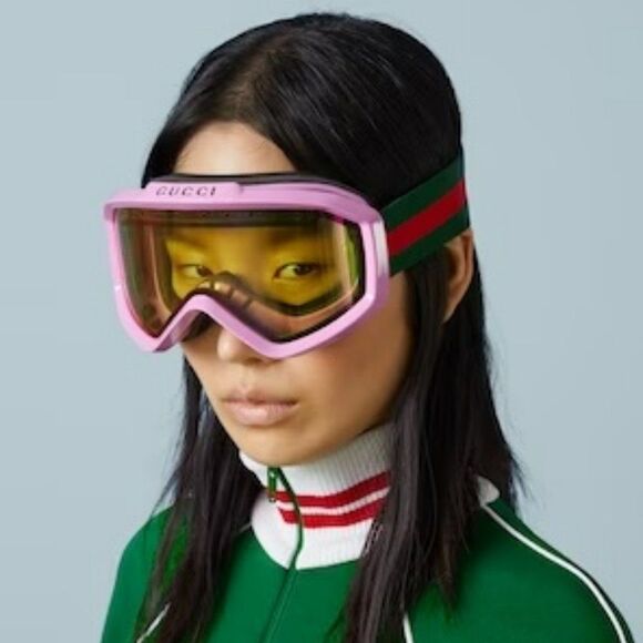 NEW Gucci GG1210S 004 Pink Yellow GG Infrared Logo ZEISS Ski Mask Unisex - Picture 7 of 13